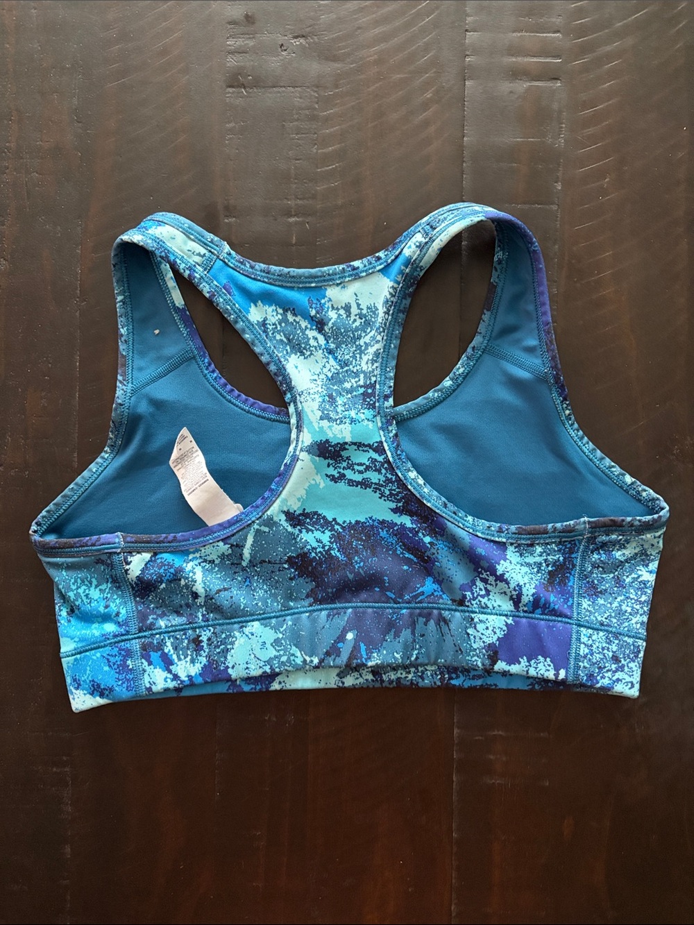 Nike Blue & Purple Abstract Racerback Sports Bra - Picture 3 of 3